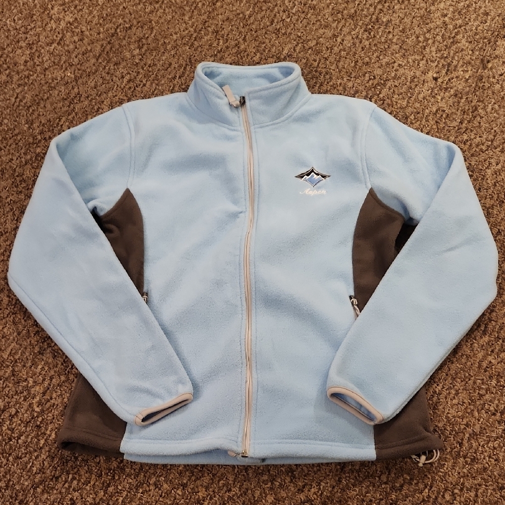 Women's Prairie Mountain Blue and Gray Fleece Jacket Size M